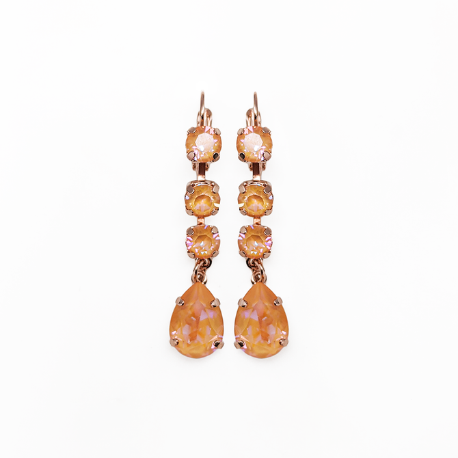 Mariana Fun Finds Round and Pear Leverback Earrings in Sun Kissed Peach