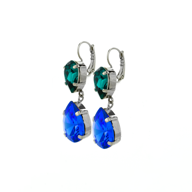 Mariana Double Pear Leverback Earrings in Sun Kissed Serenity