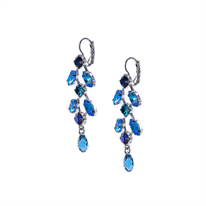 Mariana Marquise and Round Chandelier Leverback Earrings in Sleepytime