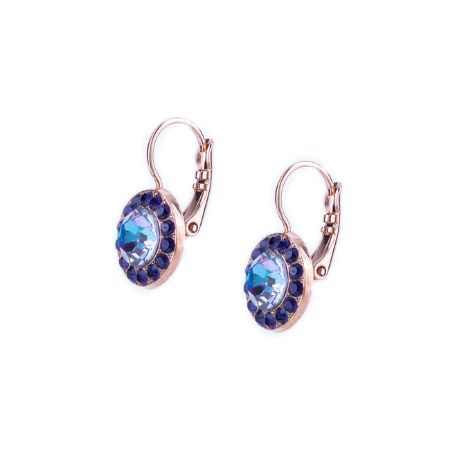 Mariana Must-Have Pave Leverback Earrings in Wildberry
