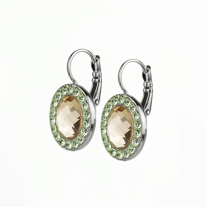 Mariana Oval Cluster Leverback Earrings in Monarch