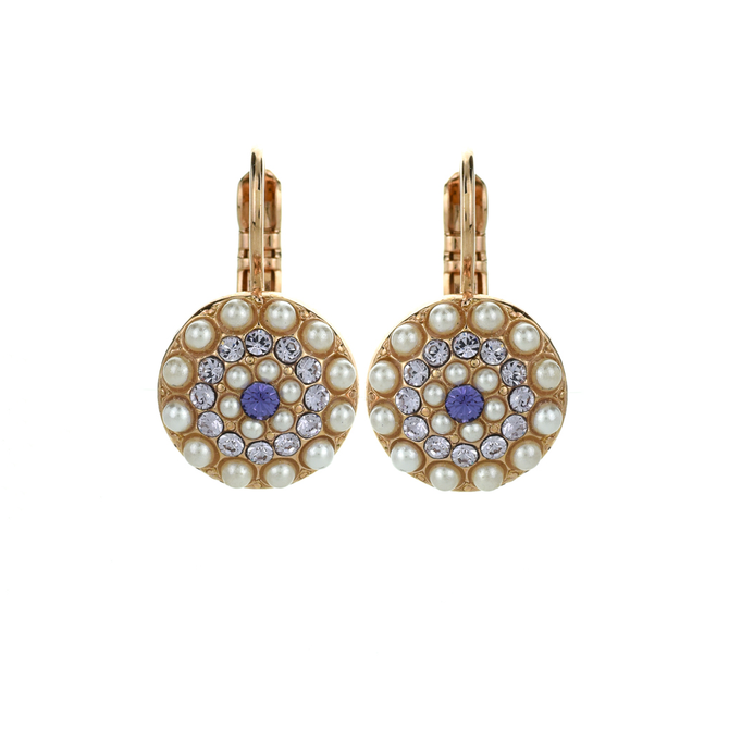 Mariana Pave Leverback Earrings in Romance