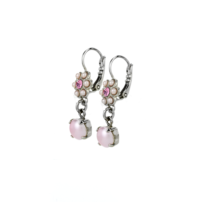 Mariana Flower Dangle Leverback Earrings Love