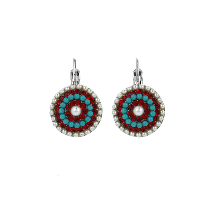 Mariana Large Pave Leverback Earrings in Happiness