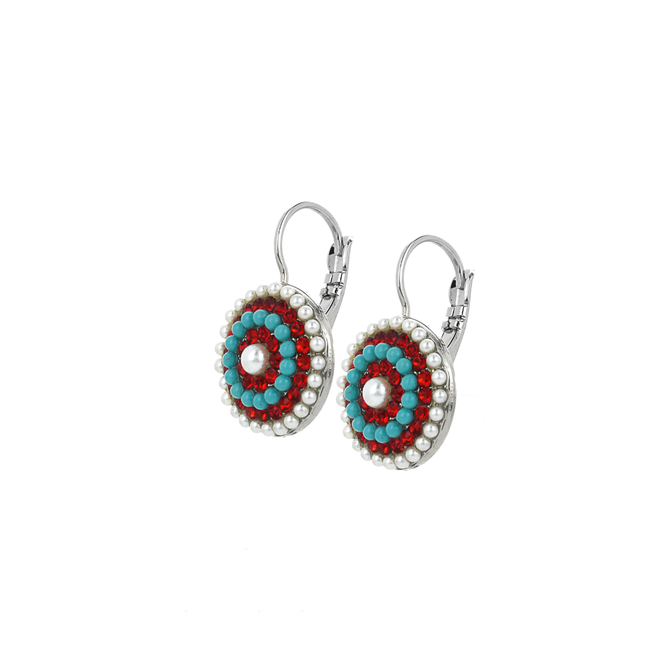 Mariana Large Pave Leverback Earrings in Happiness