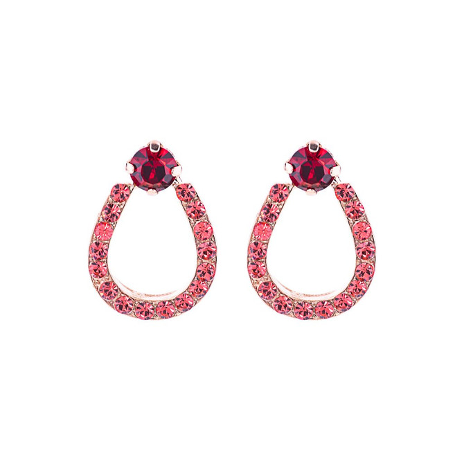 Mariana Horseshoe Post Earrings in Hibiscus