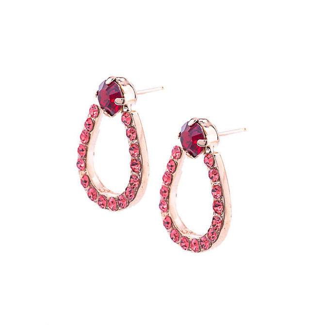 Mariana Horseshoe Post Earrings in Hibiscus