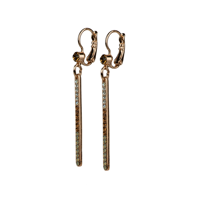 Mariana Petite Bar Earrings in Champagne and Caviar