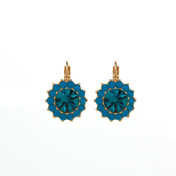 Mariana Extra Luxurious Flower Leverback Earrings in Serenity
