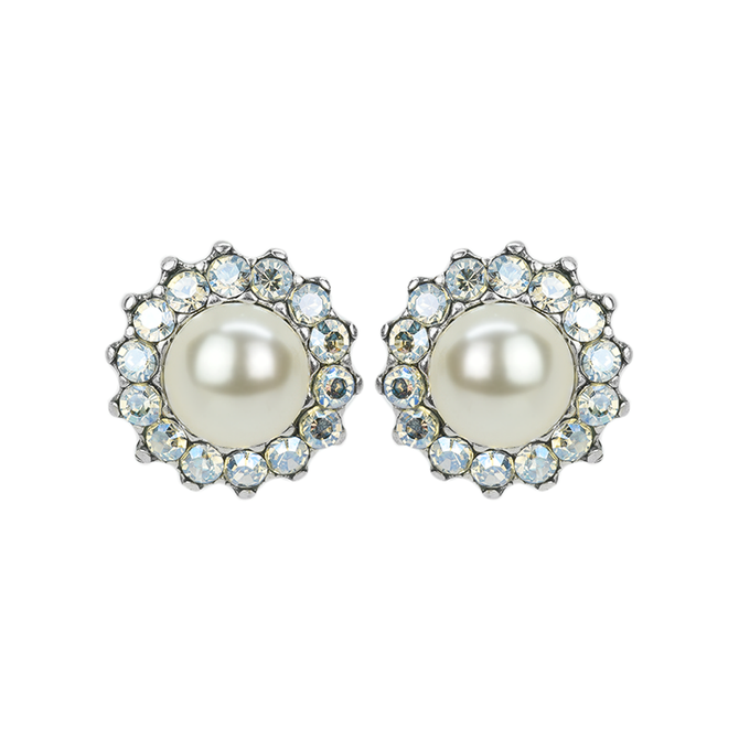 Mariana Extra Luxurious Bridal Post Earrings in Ivory