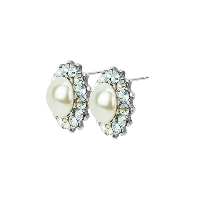 Mariana Extra Luxurious Bridal Post Earrings in Ivory