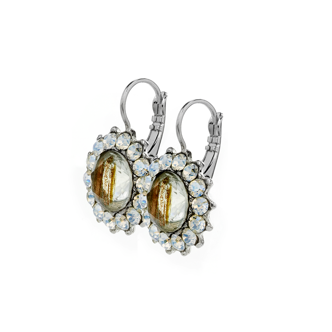 Mariana Extra Luxurious Flower Leverback Earrings in Peace