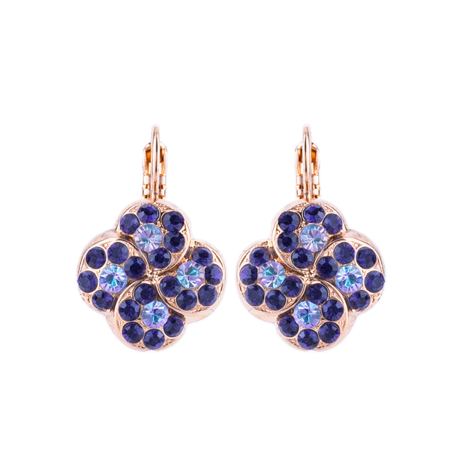 Mariana Extra Luxurious Sprial Leverback Earrings in Wildberry