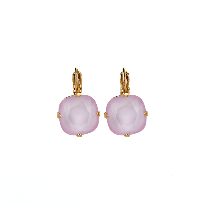 Mariana Cushion Cut Leverback Earrings in Sun kissed Rose