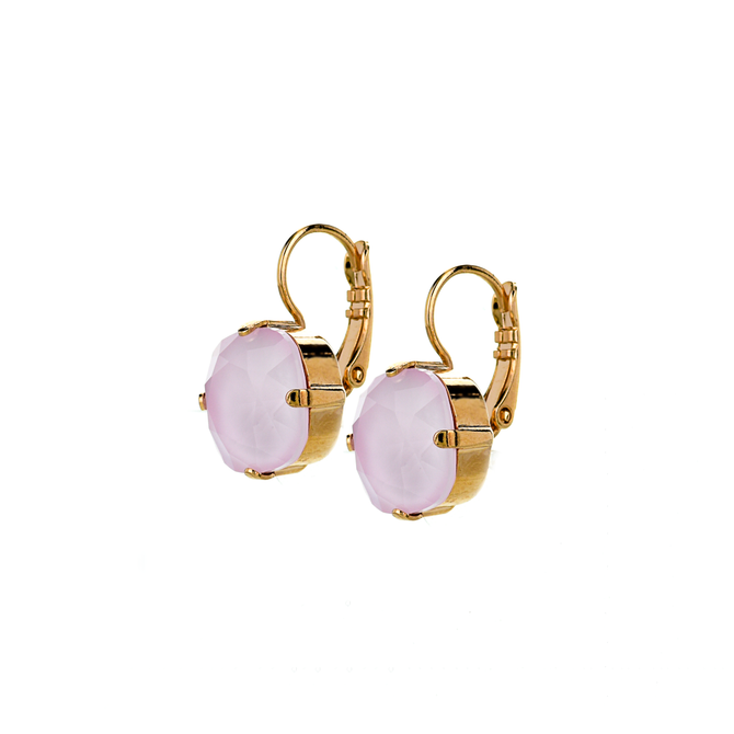 Mariana Cushion Cut Leverback Earrings in Sun kissed Rose