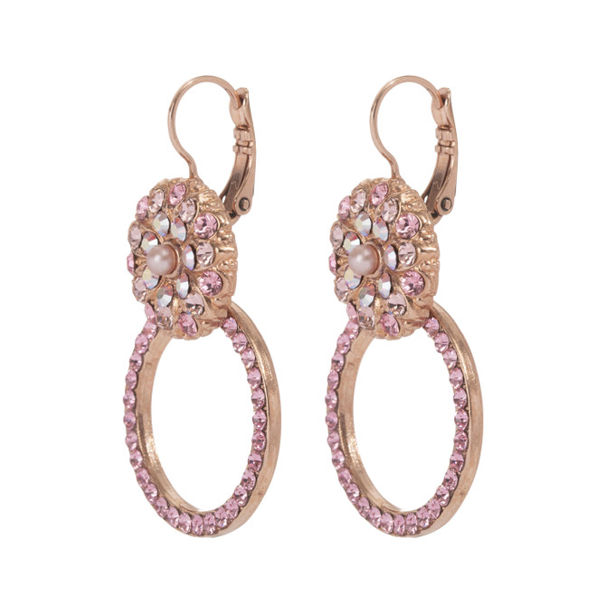 Mariana Guardian Angel Hoop Leverback Earrings in Love