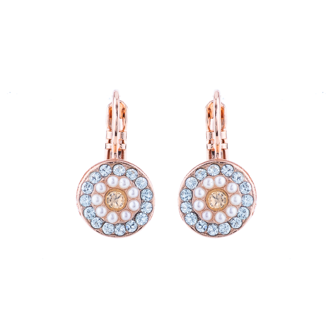 Mariana Must Have Pave Leverback Earrings in Earl Grey