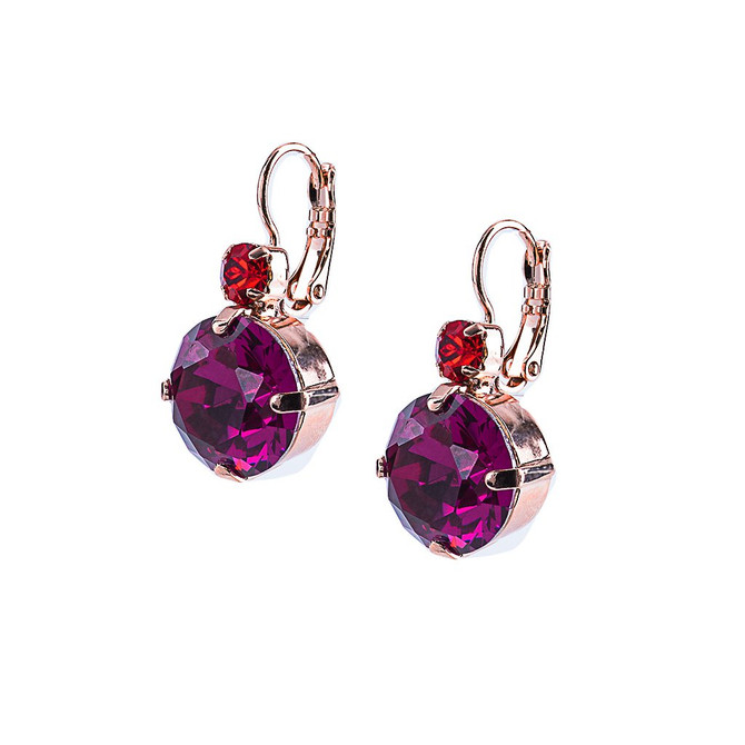 Mariana Extra Luxurious Leverback Earrings in Hibiscus
