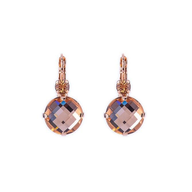 Mariana Extra Luxurious Leverback Earrings in Chai