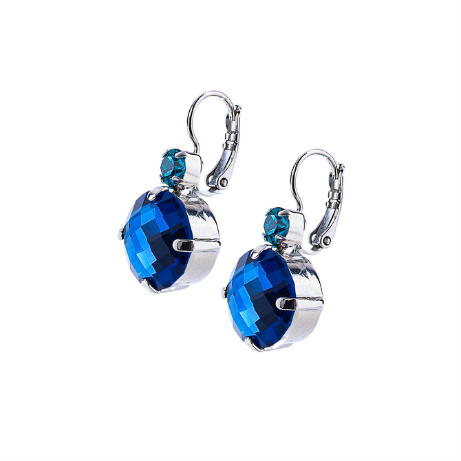 Mariana Extra Luxurious Double Stone Leverback Earrings in Sleepytime
