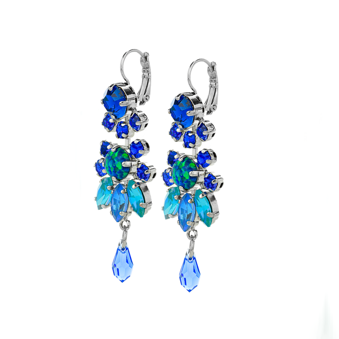 Mariana Marquise Chandelier Leverback Earrings in Serenity