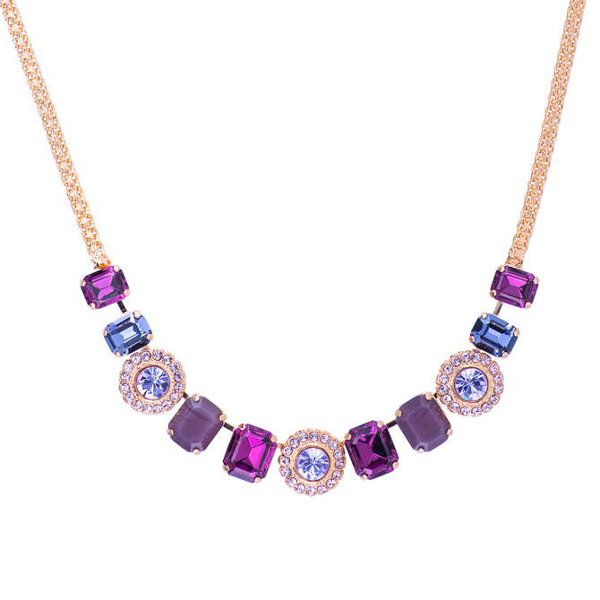 Mariana Emerald and Cluster Necklace in Wildberry