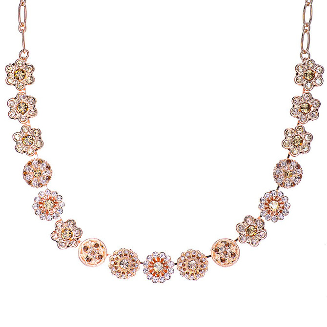 Mariana Extra Luxurious Rosette Necklace in Chai