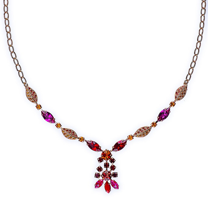 Mariana Must Have Marquise Leaf Necklace in Hibiscus