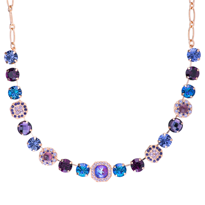 Mariana Lovable Square Cluster Necklace in Wildberry