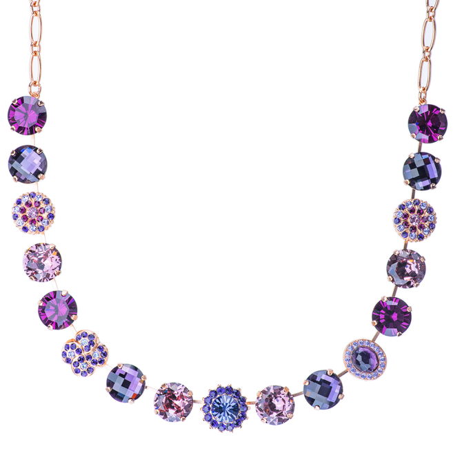 Mariana Extra Luxurious Cluster Necklace in Wildberry