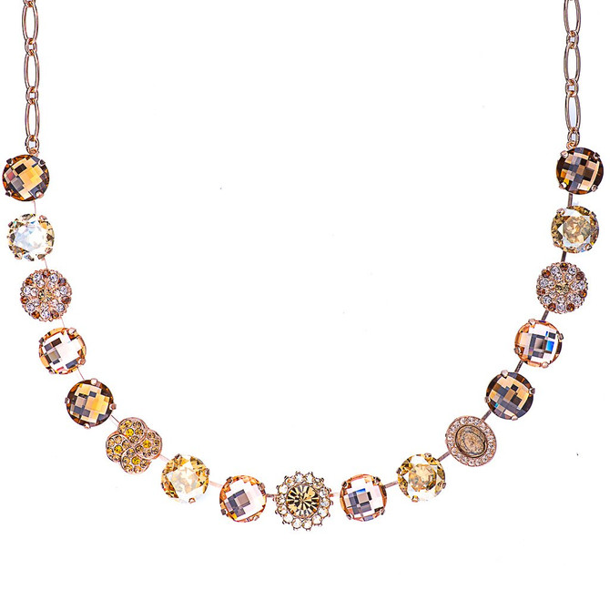 Mariana Extra Luxurious Cluster Necklace in Chai