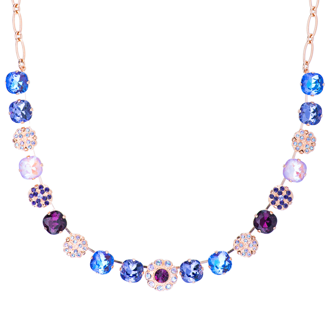 Mariana Lovable Cushion Cut Element Necklace in Wildberry