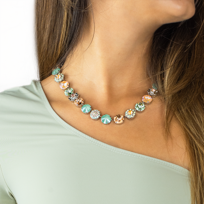 Mariana Lovable Pave and Rosette Necklace in Monarch