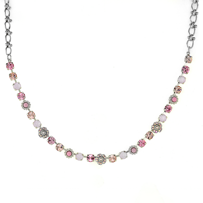 Mariana Petite and Flower Cluster Necklace in Love