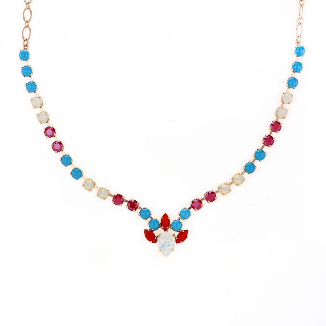 Mariana Necklace with Marquise and Pear Cluster in Happiness