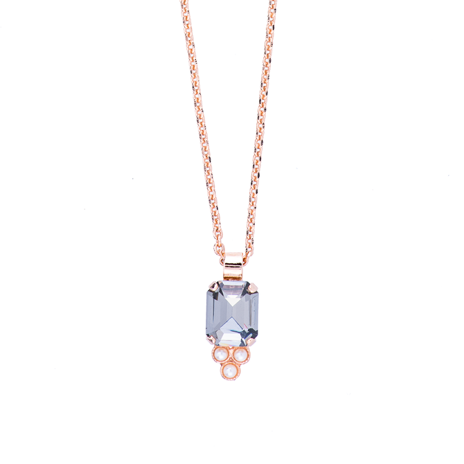 Mariana Petite Emerald Cut Pendant in Earl Grey