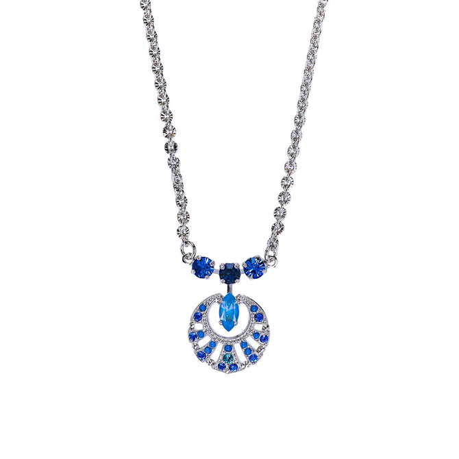 Mariana Round Shell Marquise Pendant in Sleepytime