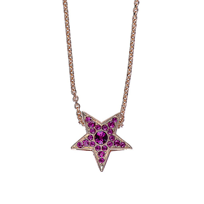 Mariana Double Sided Star Pendant in Hibiscus