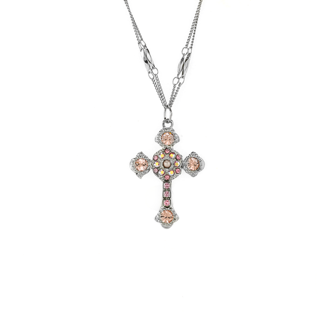 Mariana Flat Cross Pendant in Love