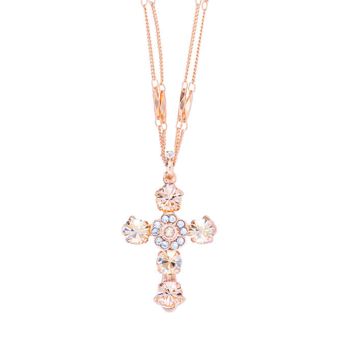 Mariana Cross Pendant in Earl Grey