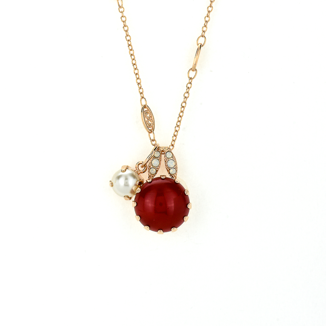 Mariana Double Stone Lovable Pendant in Happiness