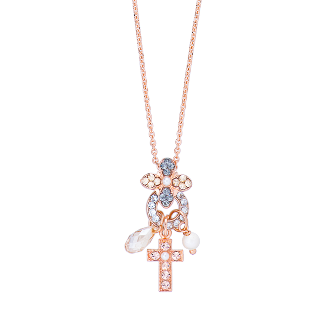 Mariana Cross Charm Pendant in Earl Grey