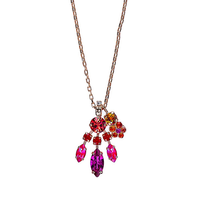 Mariana Marquise Trio and Charm Pendant in Hibiscus