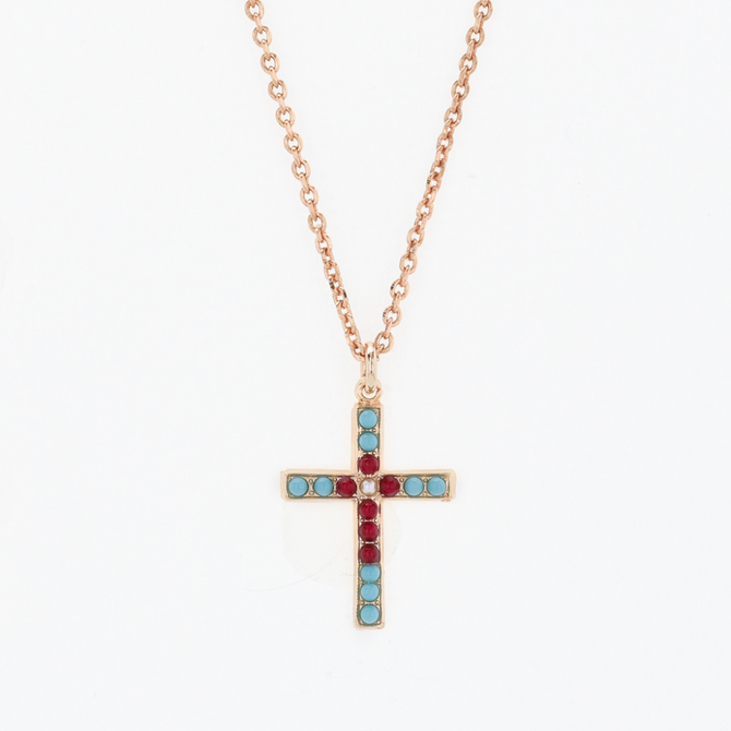 Mariana Petite Cross Pendant in Happiness