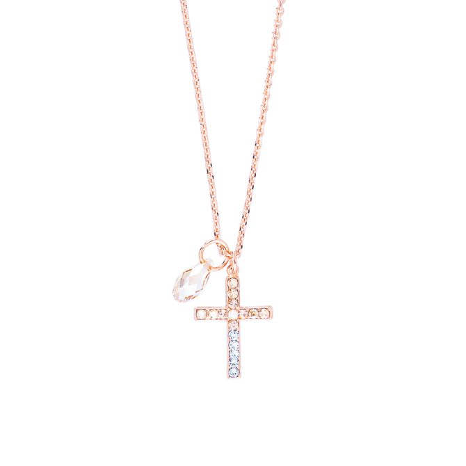 Mariana Petite Cross Pendant in Earl Grey