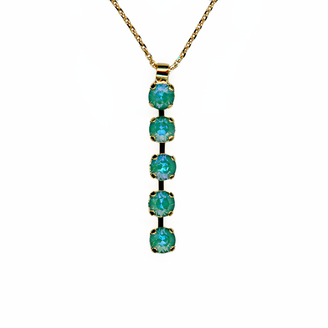 Mariana Petite Five Stone Pendant in Sun Kissed Laguna