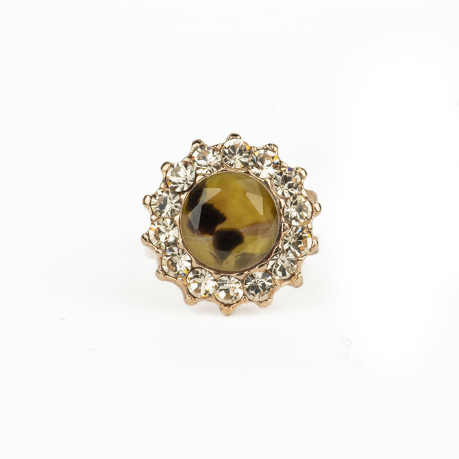 Mariana Extra Luxurious Adjustable Ring in Meadow Brown