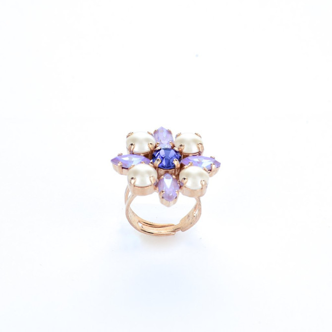 Mariana Marquise and Round Adjustable Ring in Romance