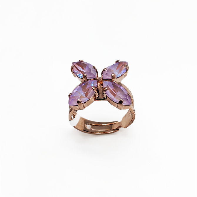 Mariana Marquise Cross Adjustable Ring in Sun Kissed Lavender