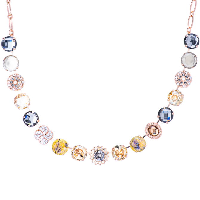 Mariana Extra Luxurious Cluster Necklace in Earl Grey